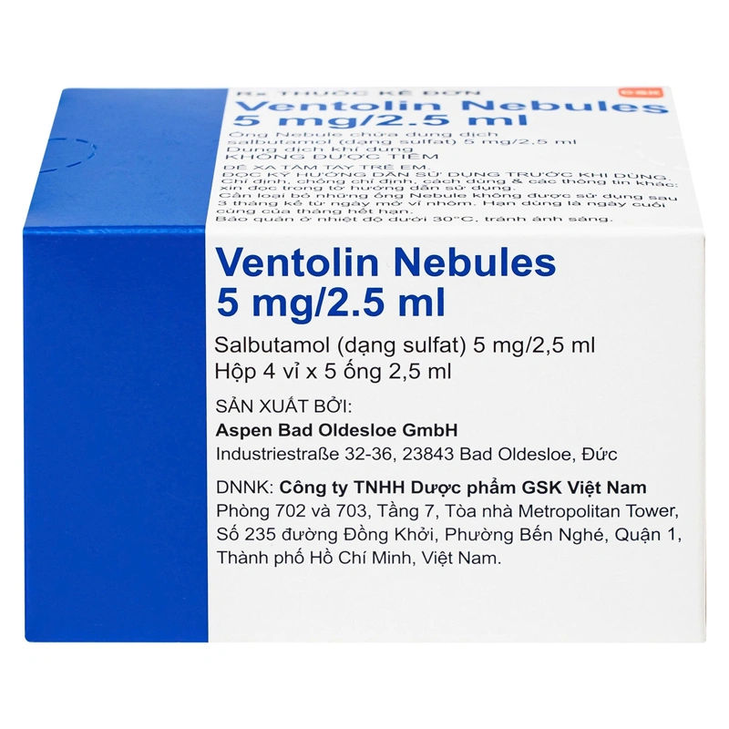 Dung dịch khí dung Ventolin Nebules 5mg trị hen suyễn (20 ống x 2.5ml) - 3